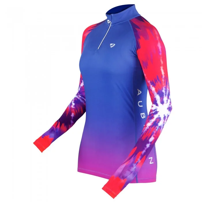 Aubrion Womens/Ladies Hyde Park XC Tie Dye Cross Country Shirt-- Denim Fabric Leather Fabric Suede Fabric Aubrion Womens/Ladies Hyde Park XC Tie Dye Cross Country Shirt-- Denim Fabric Leather Fabric Suede Fabric