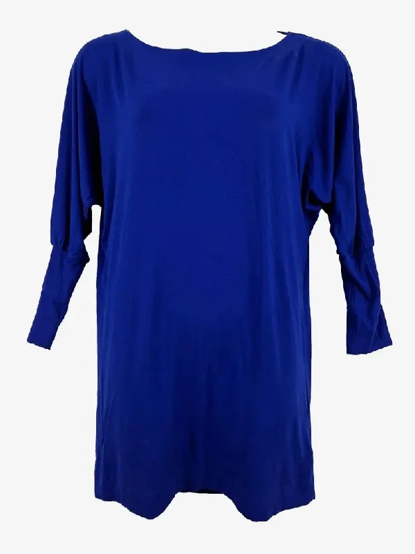 French Connection Cobalt Drape Mini Dress Size 12 Trendy Floral Mini Dress
