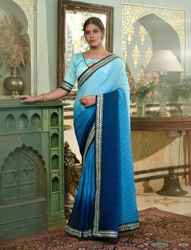Aastha Fashion Multi Soft Chinon Silk Chinon Crush Embroidered Mirror Kari Lace Saree With Blouse Piece Saree Satin Drape Blouse Aastha Fashion Multi Soft Chinon Silk Chinon Crush Embroidered Mirror Kari Lace Saree With Blouse Piece Saree Satin Drape Blouse