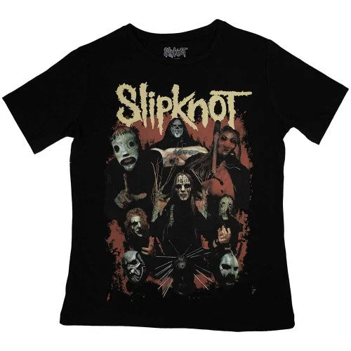 Slipknot Womens/Ladies Come Play Dying Back Print T-Shirt-- Solid Color Striped Floral