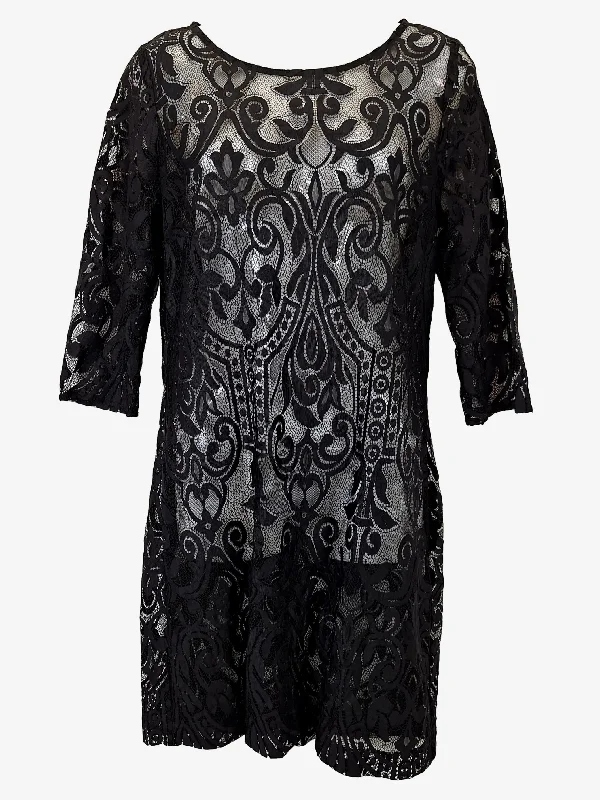 Portmans Classy Lace Mini Dress Size 12 Classic Casual Mini Dress