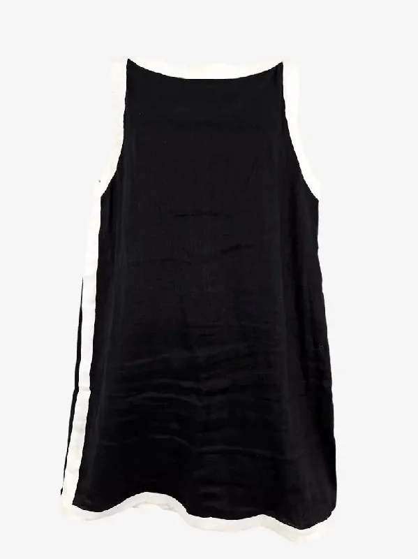 DISSH Monochromatic Linen Shift Mini Dress Size 10 Cozy Wraparound Mini Dress