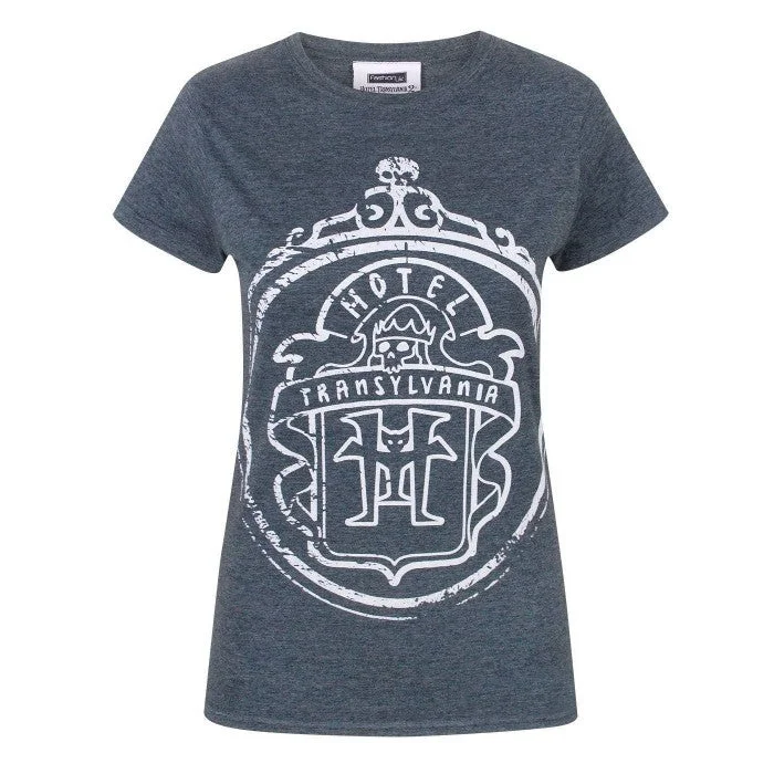 Hotel Transylvania Womens/Ladies Logo T-Shirt-- Mesh Blend Leather Blend Suede Blend Hotel Transylvania Womens/Ladies Logo T-Shirt-- Mesh Blend Leather Blend Suede Blend