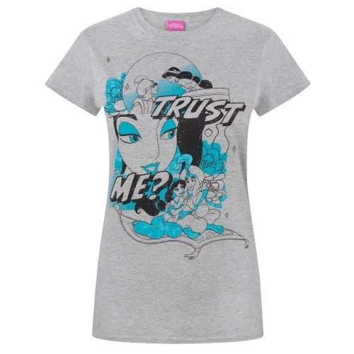 Disney Womens/Ladies Aladdin Trust Me T-Shirt-- Polka Dot Checkered Tartan