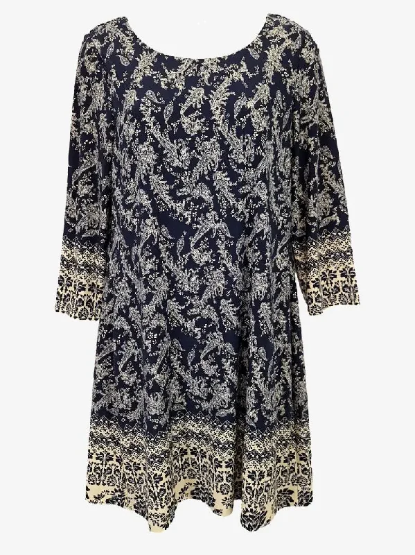 Stella Swanky Stretch Paisley Mini Dress Size 10 Casual High-Waist Mini Dress