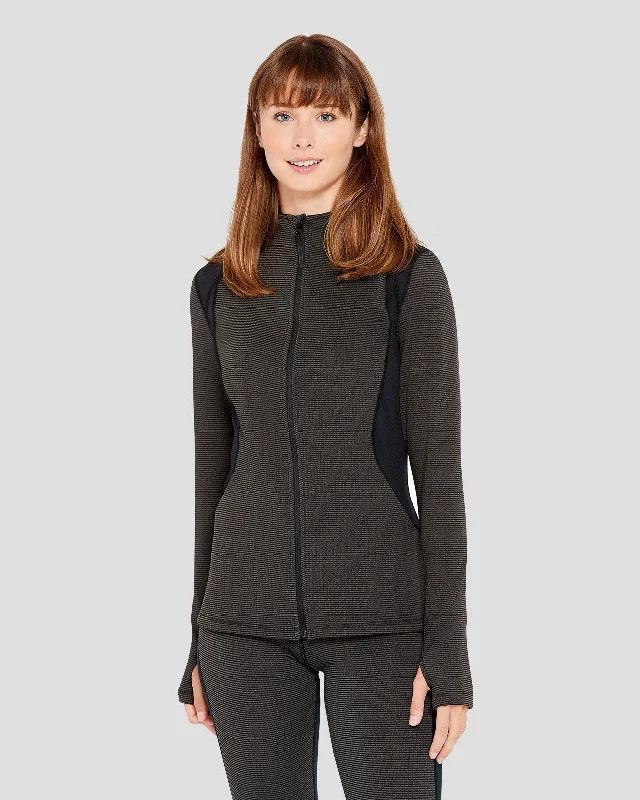 Women's C-Suite Fusion Full-Zip Thermal Shirt-- Real Fur Shearling Chenille