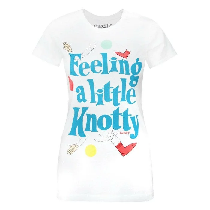 Goodie Two Sleeves Womens/Ladies Feeling Knotty Twister T-Shirt-- Zippered Front Buttoned Front Snap Front Goodie Two Sleeves Womens/Ladies Feeling Knotty Twister T-Shirt-- Zippered Front Buttoned Front Snap Front