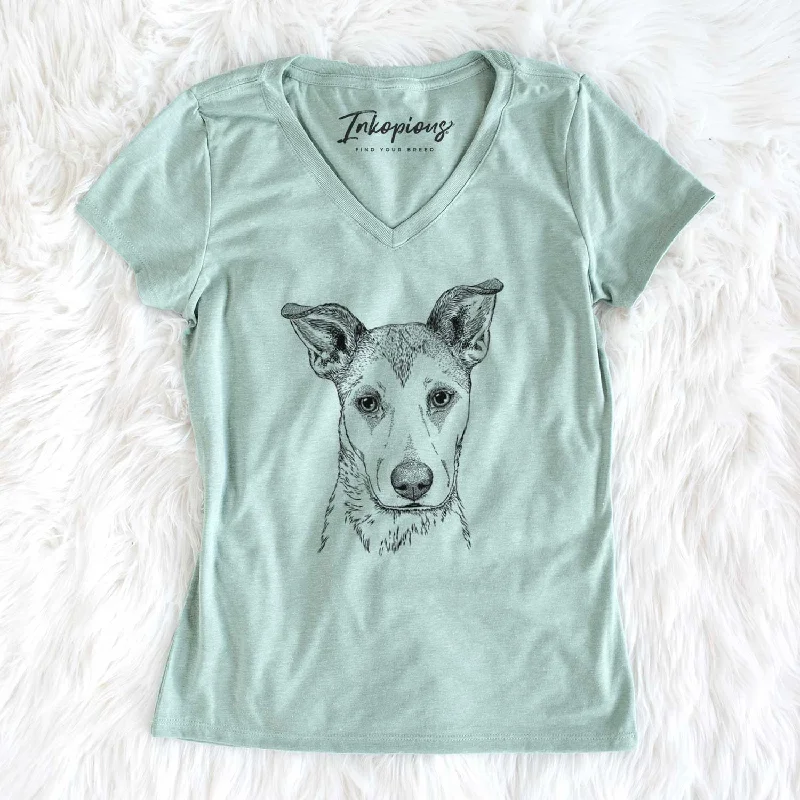 Bare Coral the Mixed Breed - Women's V-neck Shirt-- Faux Fur Fabric Real Fur Fabric Shearling Fabric Bare Coral the Mixed Breed - Women's V-neck Shirt-- Faux Fur Fabric Real Fur Fabric Shearling Fabric