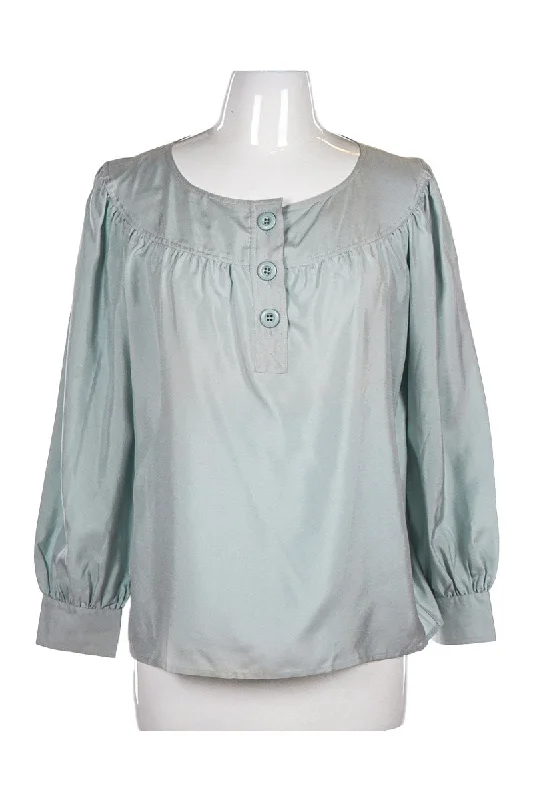 Vintage 90's Yves Saint Laurent Blouse Delicate Bow Blouse