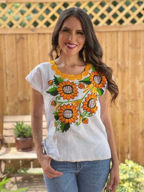 Peto Girasol Blouse Off-Shoulder Wrap Blouse