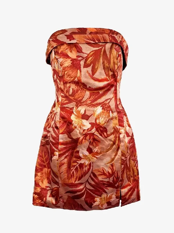 Runaway Tropic Rust Jade Strapless Mini Dress Size 10 Trendy Tulle Mini Dress