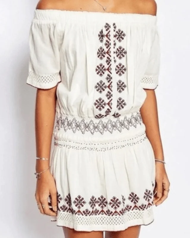 Tularosa Printed Mini Dress Trendy Crossover Mini Dress