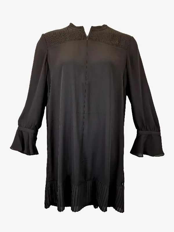 Scotch & Soda Sheer Boxy Pleated Mini Dress Size 10 Stylish Ruffle Mini Dress