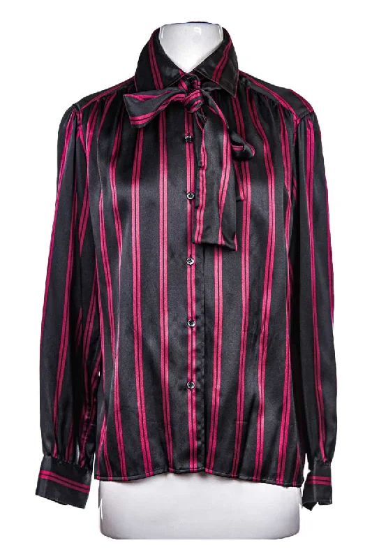Vintage 80's Yves Saint Laurent Blouse Modern Work Blouse