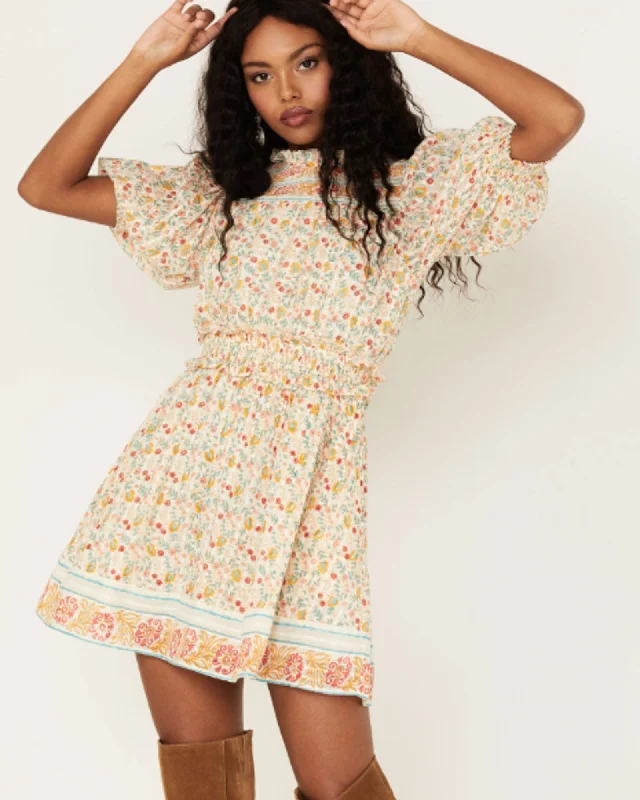 "Dallas" Mini Dress Stylish Puff Sleeve Mini Dress