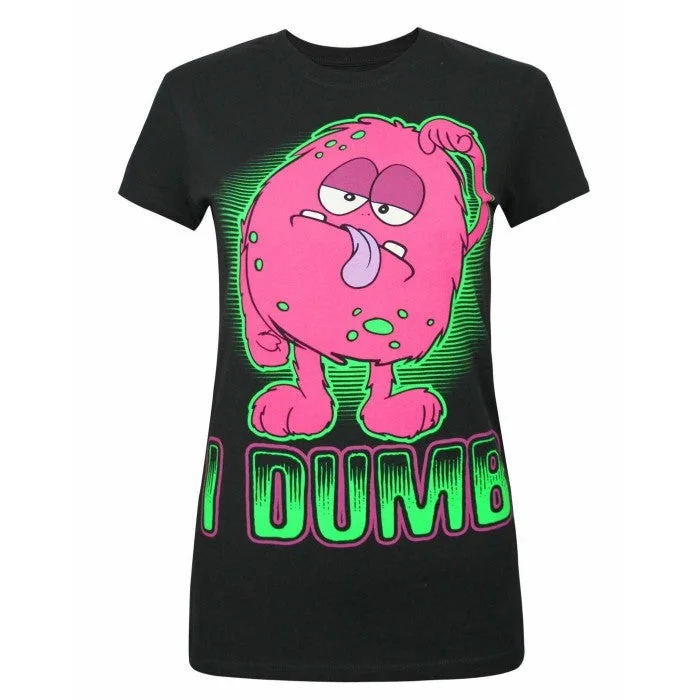 Goodie Two Sleeves Womens/Ladies I Dumb T-Shirt-- Welt Pockets Slit Pockets Flap Pockets