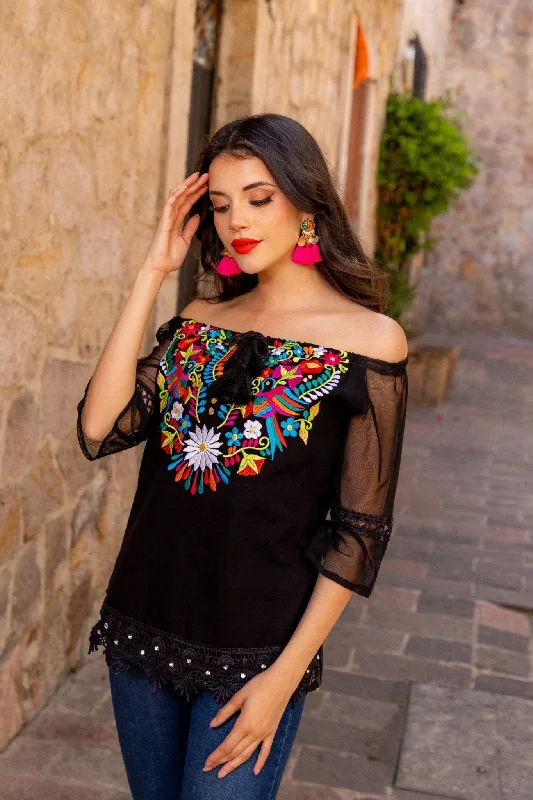 Esther Mesh Blouse Playful Puff Blouse
