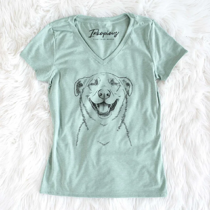 Bare Chancellor the Mixed Breed - Women's V-neck Shirt-- Elegant Classic Vintage