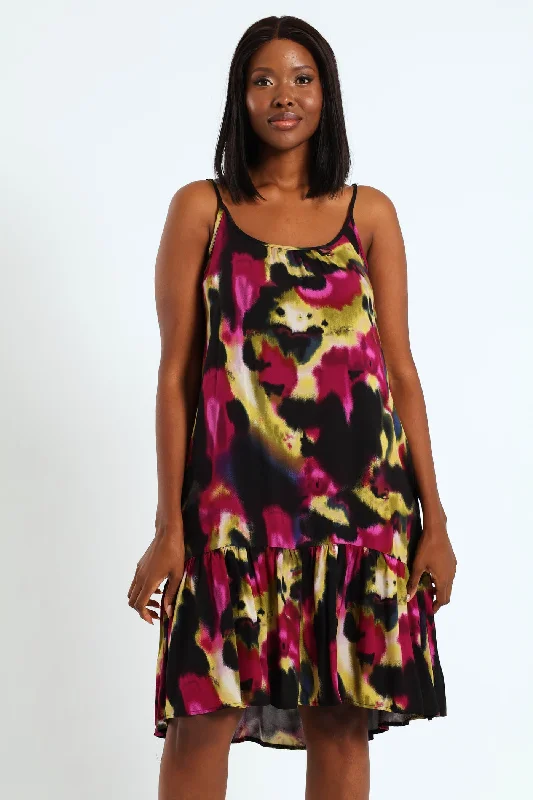 Strappy Peplum Hem Mini Dress Cozy Satin Mini Dress