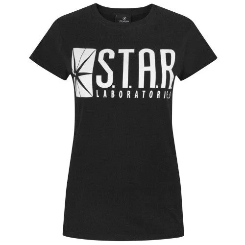 Flash TV Womens/Ladies STAR Laboratories T-Shirt-- Boxy Fit Fitted Loose