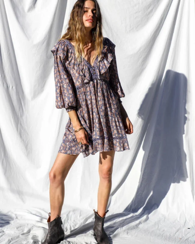 "Wildflower Lasi" Mini Dress Comfortable Ruffle Mini Dress