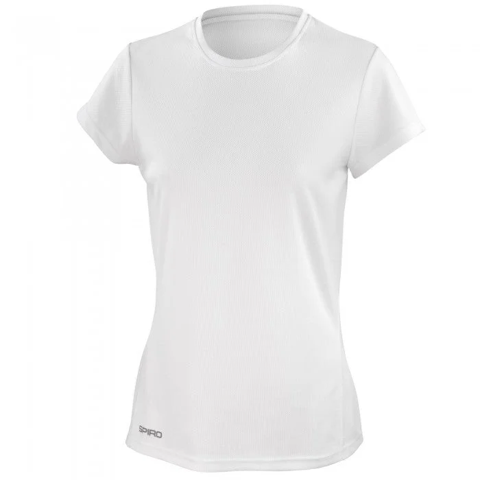 Spiro Womens/Ladies Quick Dry T-Shirt-- Mesh Blend Leather Blend Suede Blend