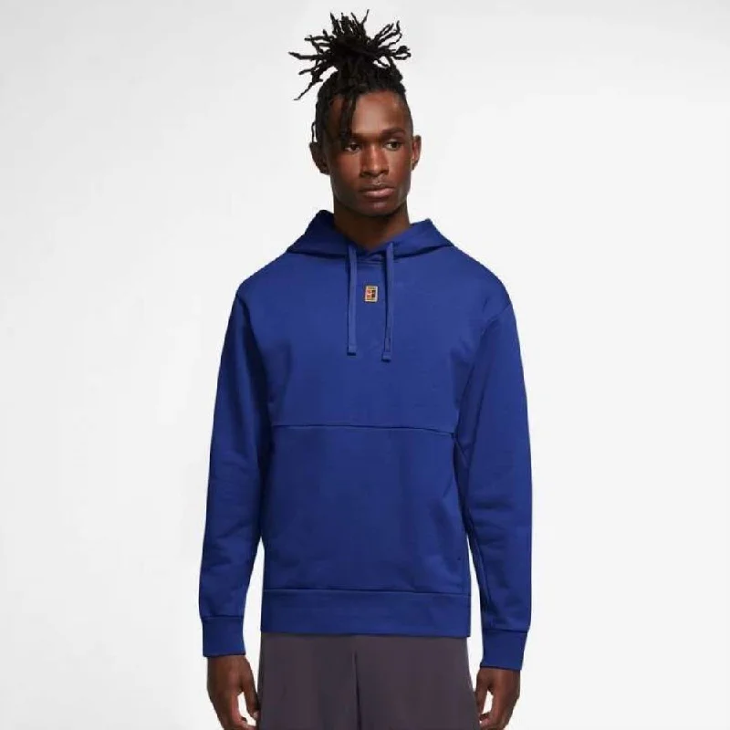 Nike Men's Fleece Heritage Tennis Hoodie (Blue) Hoodie with Batwing Sleeves Loose Dramatic Nike Men's Fleece Heritage Tennis Hoodie (Blue) Hoodie with Batwing Sleeves Loose Dramatic