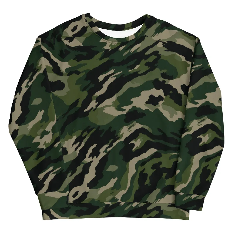 Timberline American Tiger Stripe Camouflage Crewneck Sweatshirt Hoodie with V-Neck Classic Versatile Timberline American Tiger Stripe Camouflage Crewneck Sweatshirt Hoodie with V-Neck Classic Versatile
