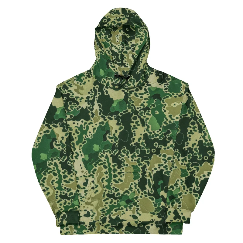 Talflächenwald Camouflage Hoodie Hoodie with Button Classic Timeless
