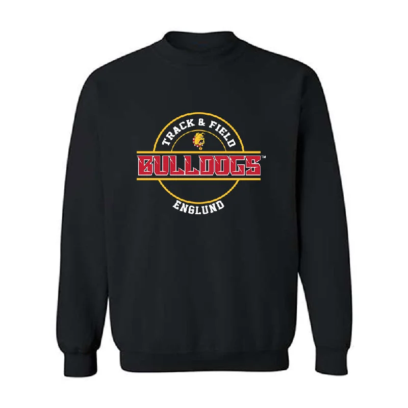 Ferris State - NCAA Women's Track & Field : Daisy Englund - Classic Fashion Shersey Crewneck Sweatshirt Hoodie with Half-Zip Sporty Casual Ferris State - NCAA Women's Track & Field : Daisy Englund - Classic Fashion Shersey Crewneck Sweatshirt Hoodie with Half-Zip Sporty Casual