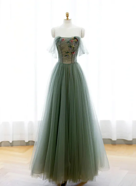 Light Green Sweetheart A-line Prom Dress, Green Long Party Dress with Lace Applique Tunics Silk luxurious Light Green Sweetheart A-line Prom Dress, Green Long Party Dress with Lace Applique Tunics Silk luxurious