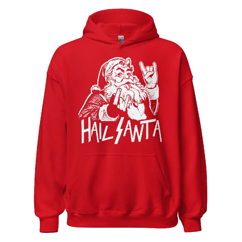 Hail Santa Hoodie Hoodie with Earth Tones Natural Calm