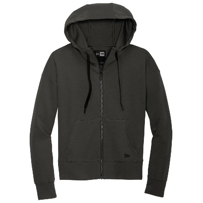 New Era Women's Graphite STS Full-Zip Hoodie Hoodie with Slit Hem Functional Movement New Era Women's Graphite STS Full-Zip Hoodie Hoodie with Slit Hem Functional Movement