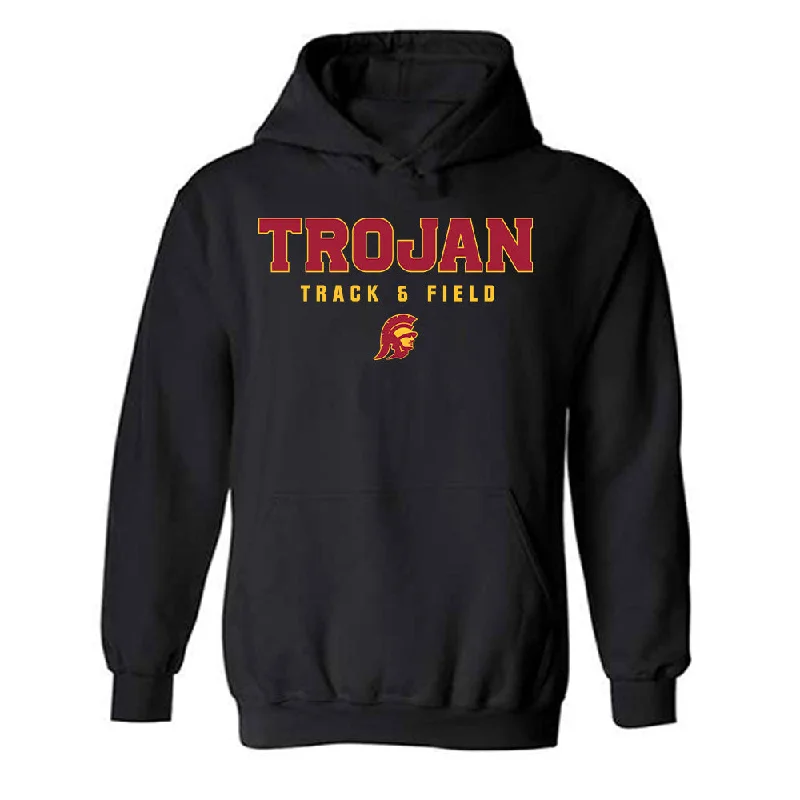 USC - NCAA Women's Track & Field : Rachael Uvieghara - Hooded Sweatshirt Hoodie with High Neck Warm Protective
