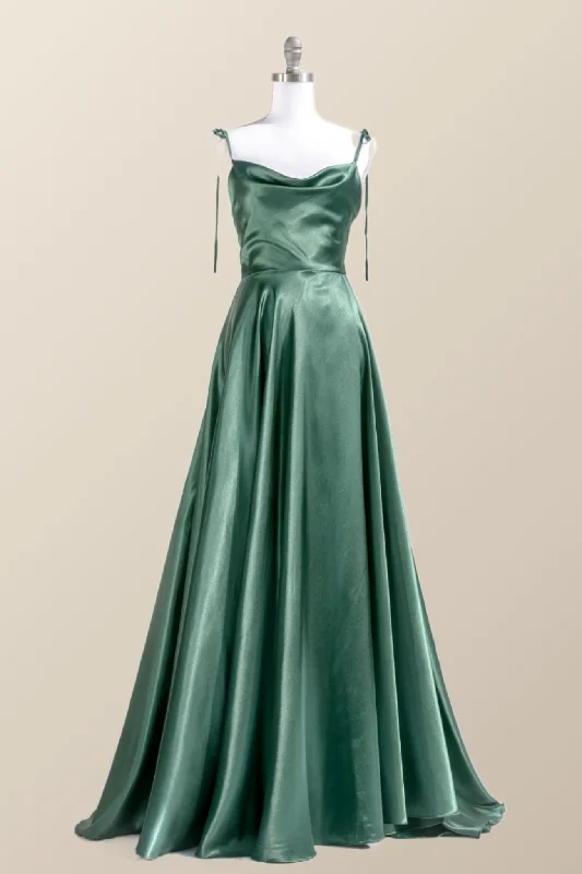 Simply Straps Green Silk Long Party Dress Tunics Bestseller popular