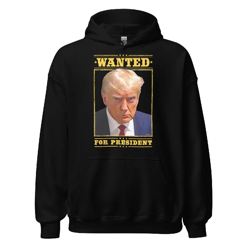 Donald Trump Mugshot Hoodie Hoodie with Set-In Sleeves Structured Classic