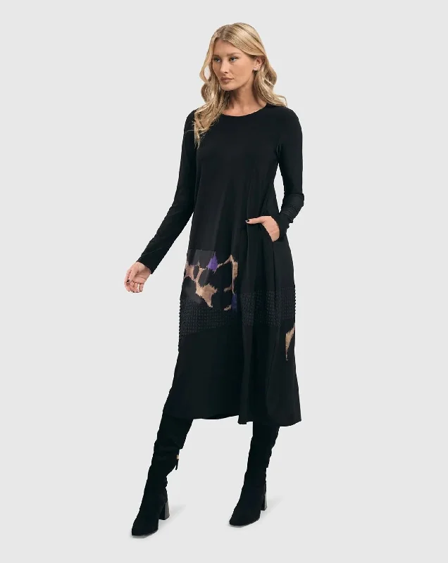 Amethyst Mix Media Cocoon Dress, Multi Tunics Occasion special