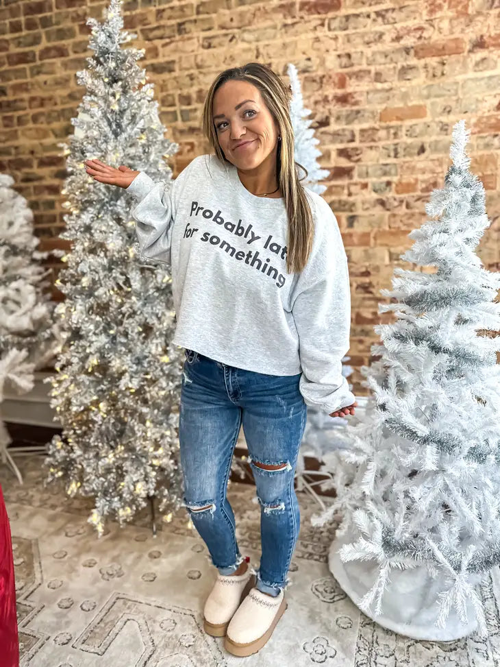FULL LENGTH: Probably Late for Something Crewneck Sweatshirt Hoodie with Double Zipper Versatile Adjustable FULL LENGTH: Probably Late for Something Crewneck Sweatshirt Hoodie with Double Zipper Versatile Adjustable
