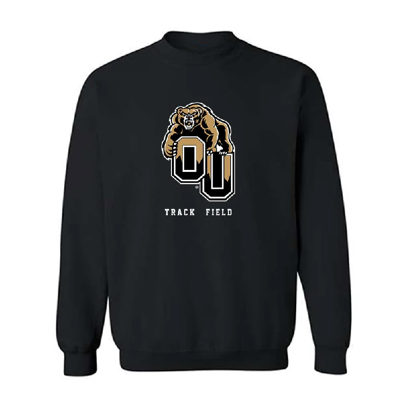 Oakland - NCAA Women's Track & Field : Desteny DeJarnett - Classic Shersey Crewneck Sweatshirt Hoodie with Stripes Bold Sporty Oakland - NCAA Women's Track & Field : Desteny DeJarnett - Classic Shersey Crewneck Sweatshirt Hoodie with Stripes Bold Sporty