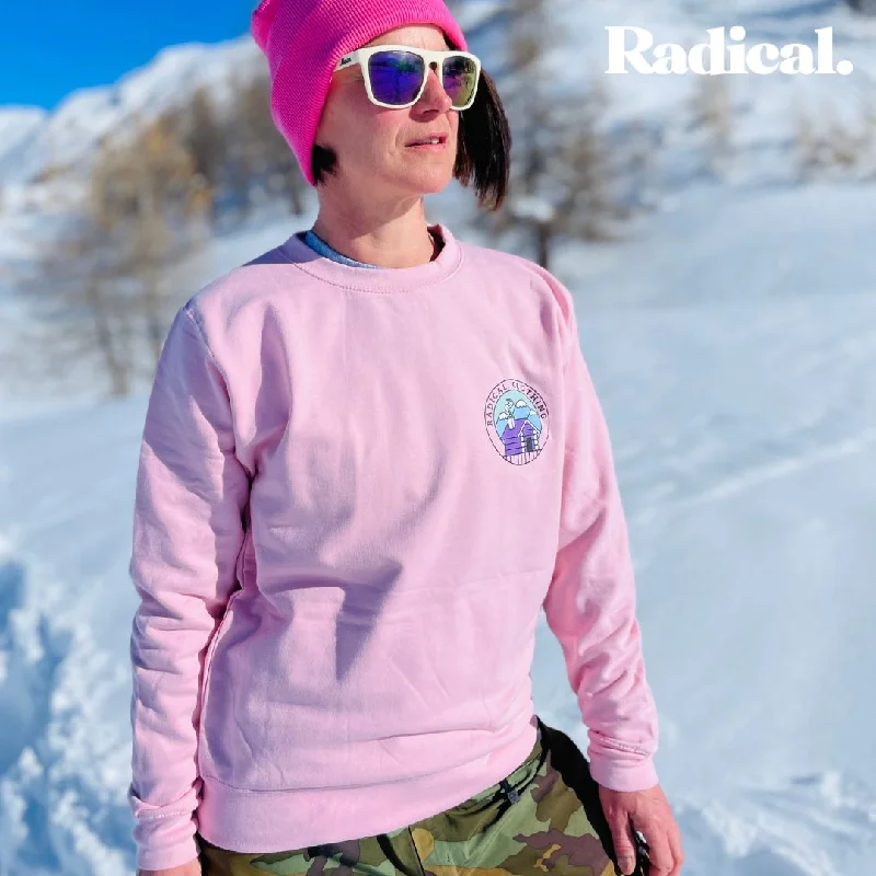Radical. 1509 Unisex Sweatshirt - Lite Pink Hoodie with Button Classic Timeless