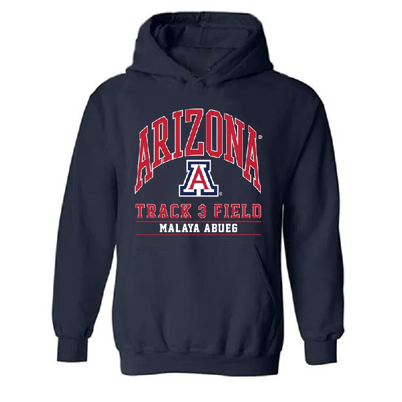 Arizona - NCAA Women's Track & Field : Malaya Abueg - Classic Fashion Shersey Hooded Sweatshirt Hoodie with Double Zipper Versatile Adjustable Arizona - NCAA Women's Track & Field : Malaya Abueg - Classic Fashion Shersey Hooded Sweatshirt Hoodie with Double Zipper Versatile Adjustable