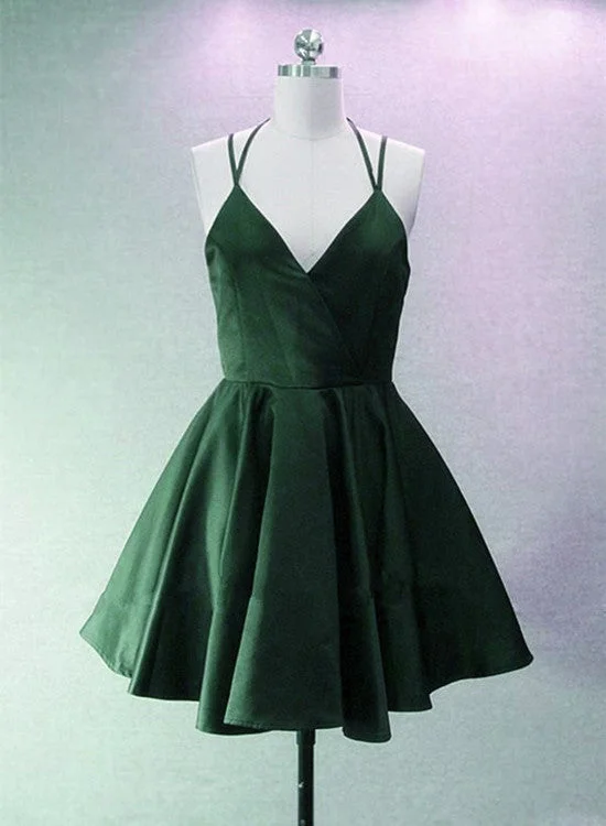 Green Halter Short Satin Long Party Dress, Green Homecoming Dresses , Short Party Dress Tunics Canvas sturdy Green Halter Short Satin Long Party Dress, Green Homecoming Dresses , Short Party Dress Tunics Canvas sturdy