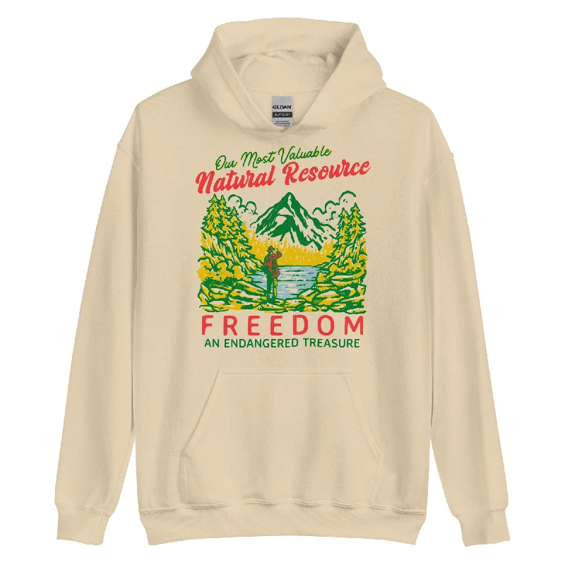 Our Most Valuable Natural Resource Freedom Hoodie Hoodie with Strings Custom Fit Adjustable