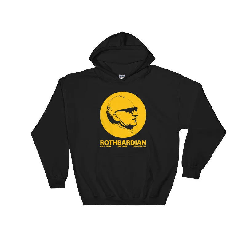 Rothbardian Hooded Sweatshirt Hoodie with Hem Ribbing Snug Secure