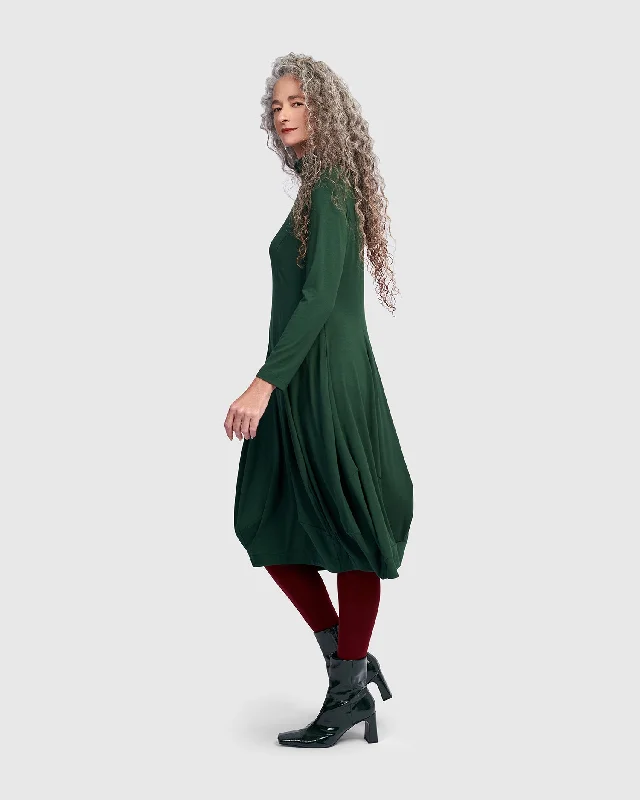 Essential Turtleneck Cocoon Dress, Jungle Tunics Sophisticated sleek