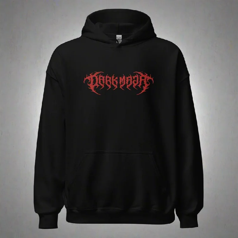 Dark MAGA Metal Embroidered Hoodie Hoodie with Longline Fit Extended Stylish