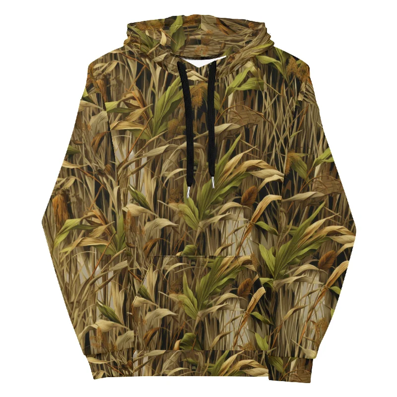 StealthBlend Mash Camouflage Hoodie Hoodie with Exposed Zipper Edgy Industrial