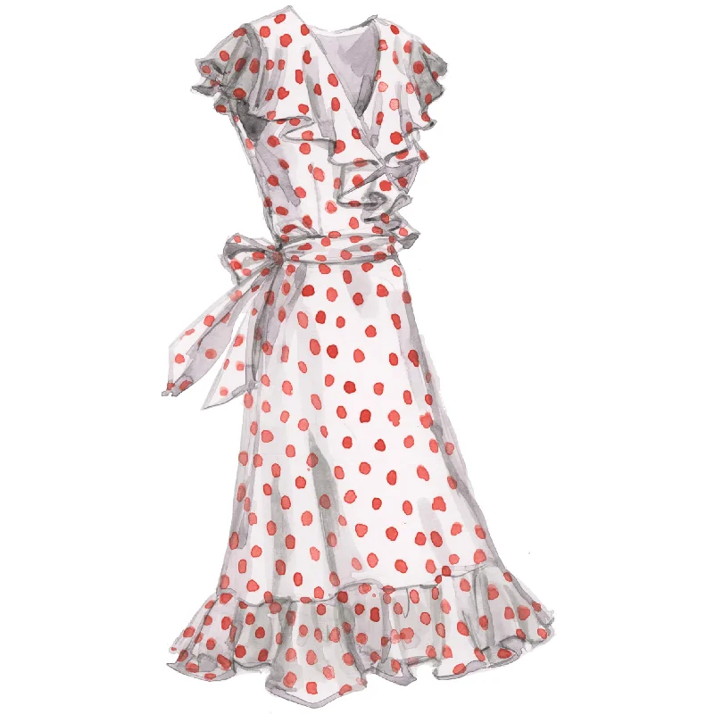 Ruffled Polka Dot Dress Tunics Custom made