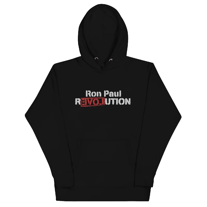 Ron Paul Revolution Embroidered 2008 Grassroots Campaign Hoodie Hoodie with High-Low Hem Asymmetrical Trendy