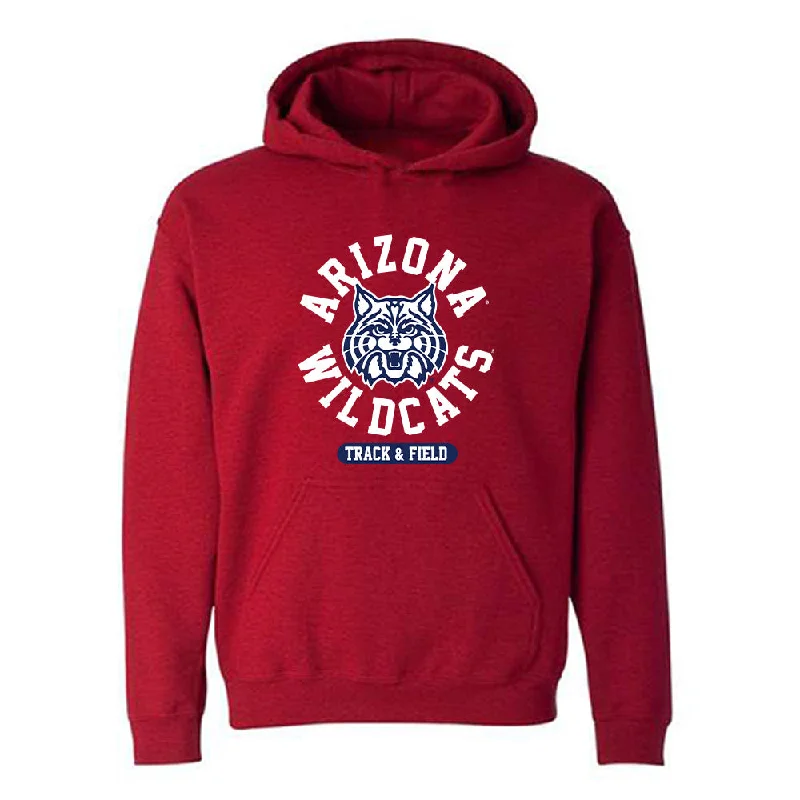 Arizona - NCAA Women's Track & Field : Malaya Abueg - Classic Shersey Hooded Sweatshirt Hoodie with Hem Embroidery Detailed Premium Arizona - NCAA Women's Track & Field : Malaya Abueg - Classic Shersey Hooded Sweatshirt Hoodie with Hem Embroidery Detailed Premium